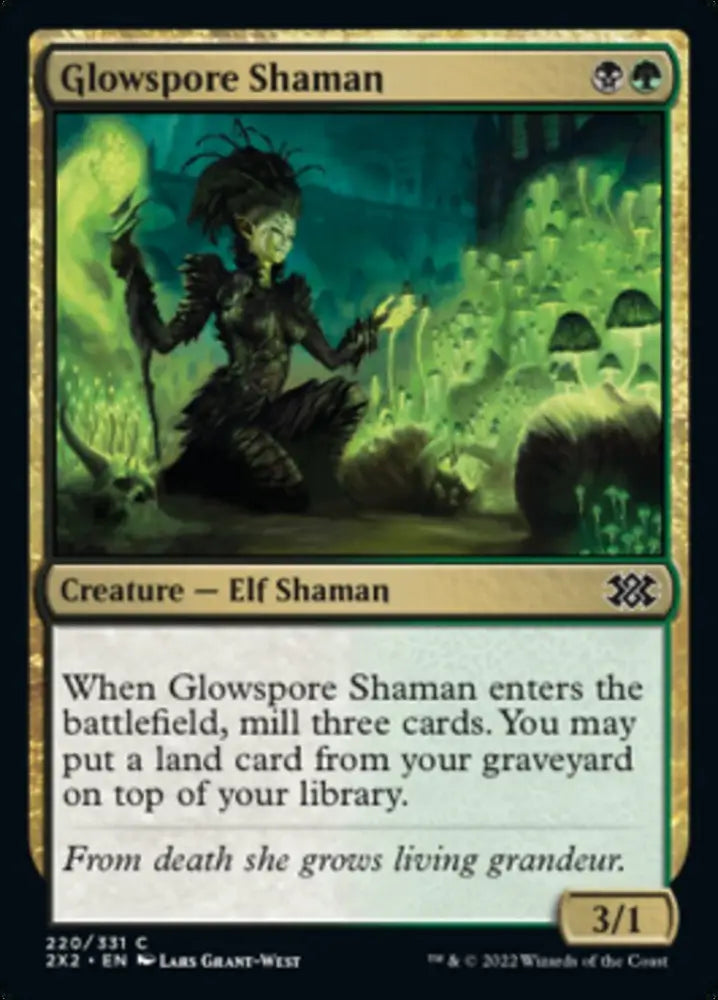 Glowspore Shaman [Double Masters 2022] - MTG Single