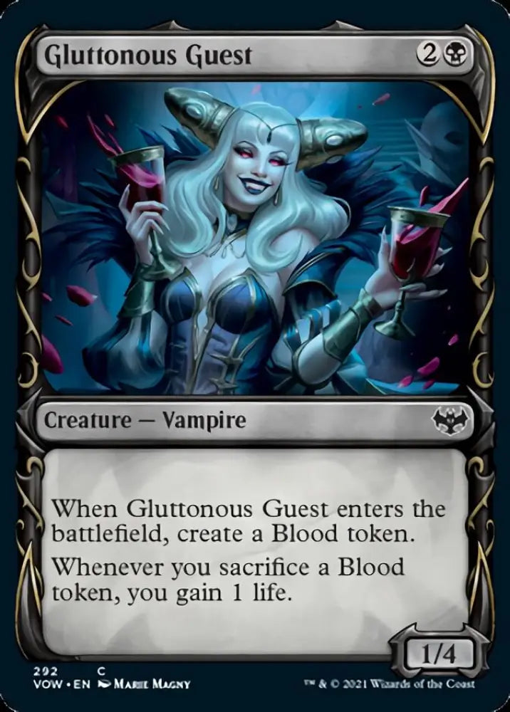 Gluttonous Guest (Showcase Fang Frame) [Innistrad: Crimson Vow] - MTG Single