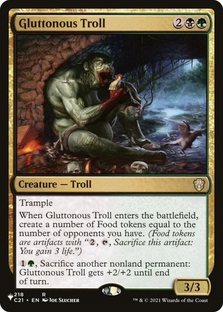 Gluttonous Troll [The List] - MTG Single