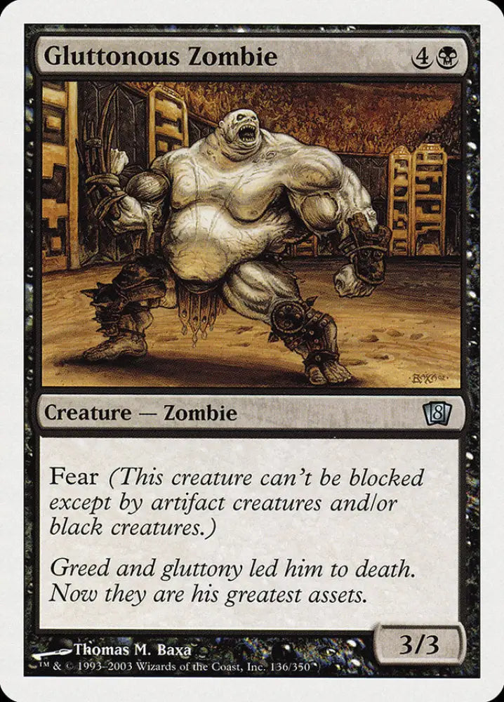 Gluttonous Zombie (136) [Eighth Edition] - MTG Single
