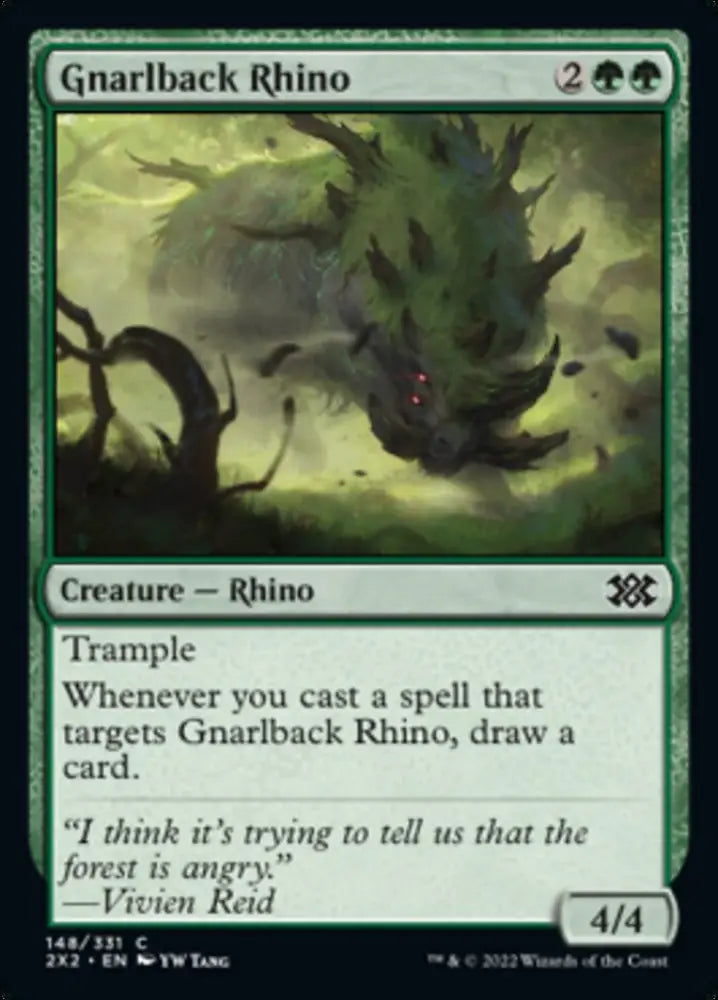 Gnarlback Rhino [Double Masters 2022] - MTG Single