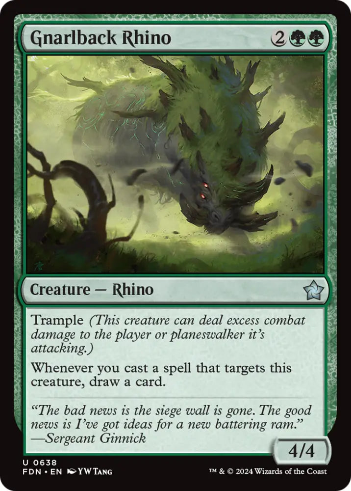 Gnarlback Rhino [Foundations] - MTG Single