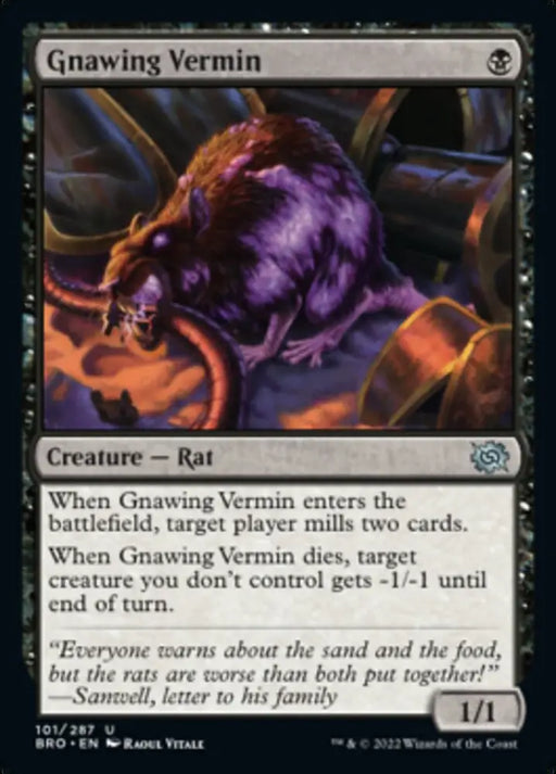 Gnawing Vermin [The Brothers’ War] - MTG Single