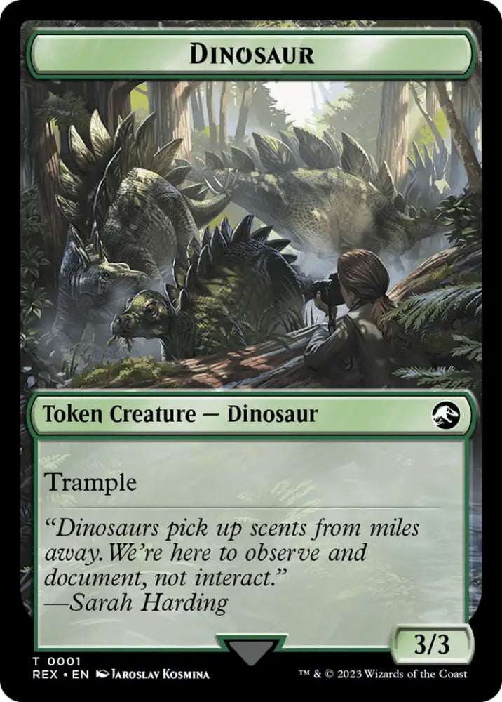 Gnome // Dinosaur (0001) Double-Sided Token [The Lost Caverns of Ixalan Tokens] - MTG Single