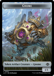 Gnome // Dinosaur (0001) Double-Sided Token [The Lost Caverns of Ixalan Tokens] - MTG Single