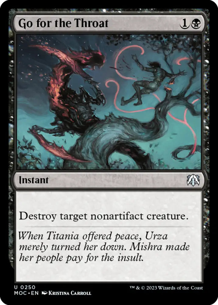 Go for the Throat [March of the Machine Commander] - MTG Single