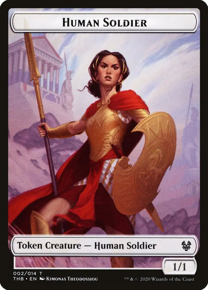 Goat // Human Soldier Double-Sided Token [Theros Beyond Death Tokens] - MTG Single