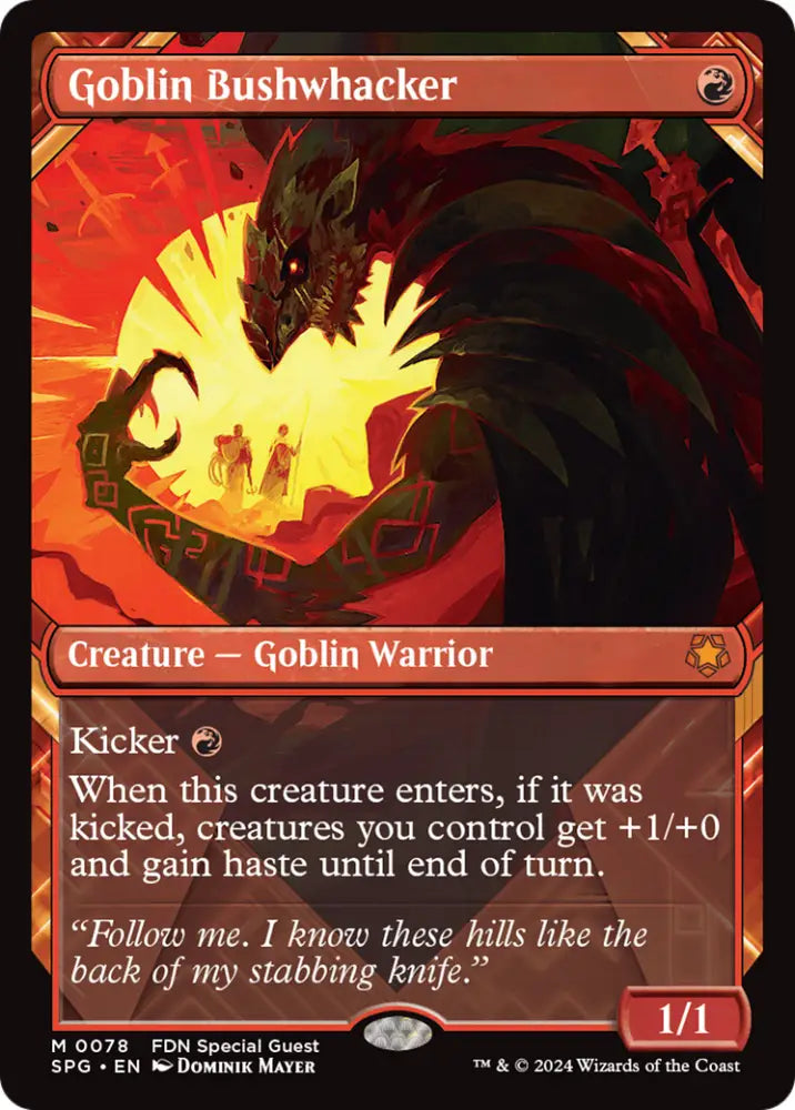Goblin Bushwhacker (Showcase) [Foundations Special Guests] - MTG Single