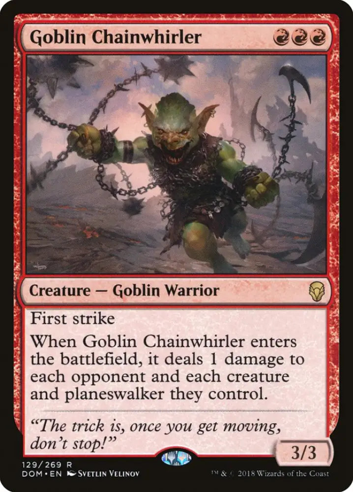 Goblin Chainwhirler [Dominaria] - MTG Single