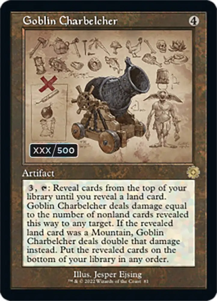 Goblin Charbelcher (Retro Schematic) (Serialized) [The Brothers’ War Retro Artifacts] - MTG Single