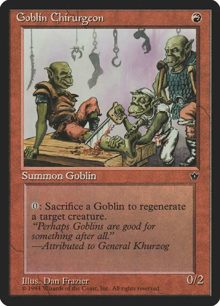 Goblin Chirurgeon (Dan Frazier) [Fallen Empires] - MTG Single