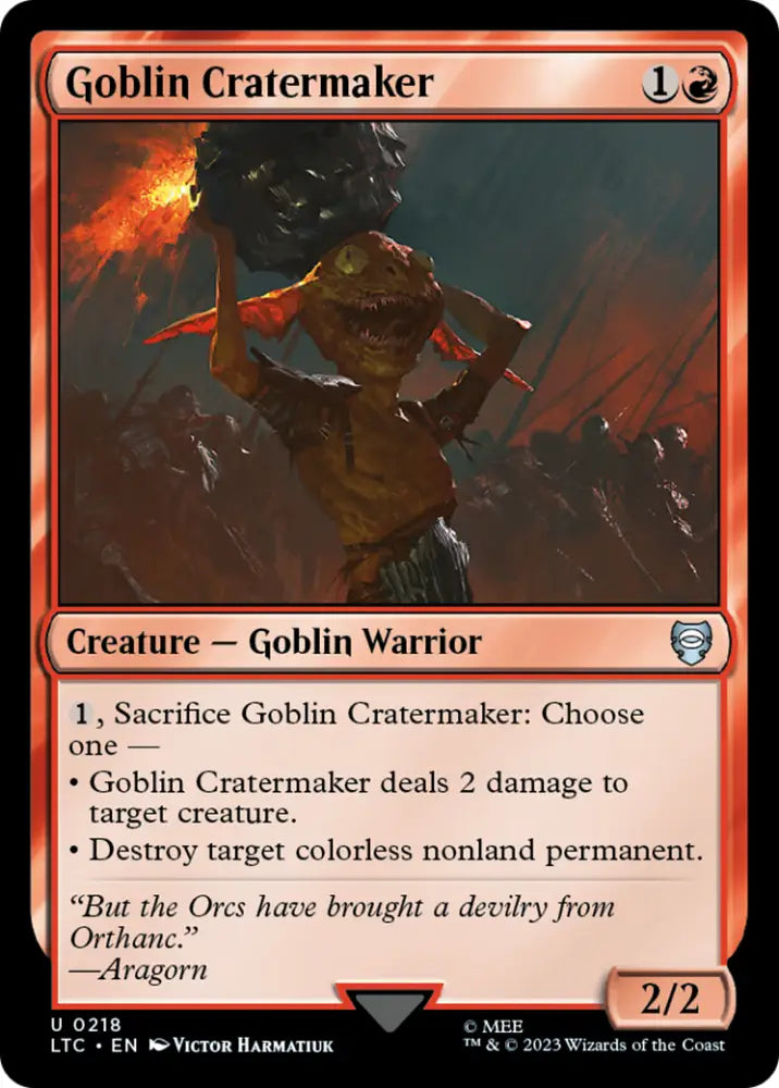 Goblin Cratermaker [The Lord of the Rings: Tales of Middle-Earth Commander] - MTG Single