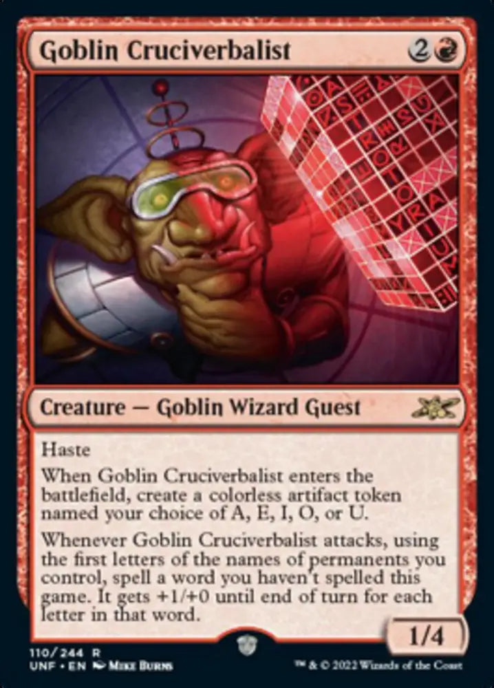 Goblin Cruciverbalist [Unfinity] - MTG Single
