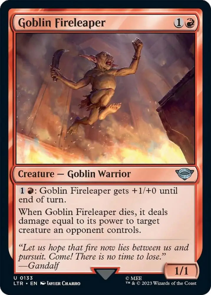 Goblin Fireleaper [The Lord of the Rings: Tales of Middle-Earth] - MTG Single