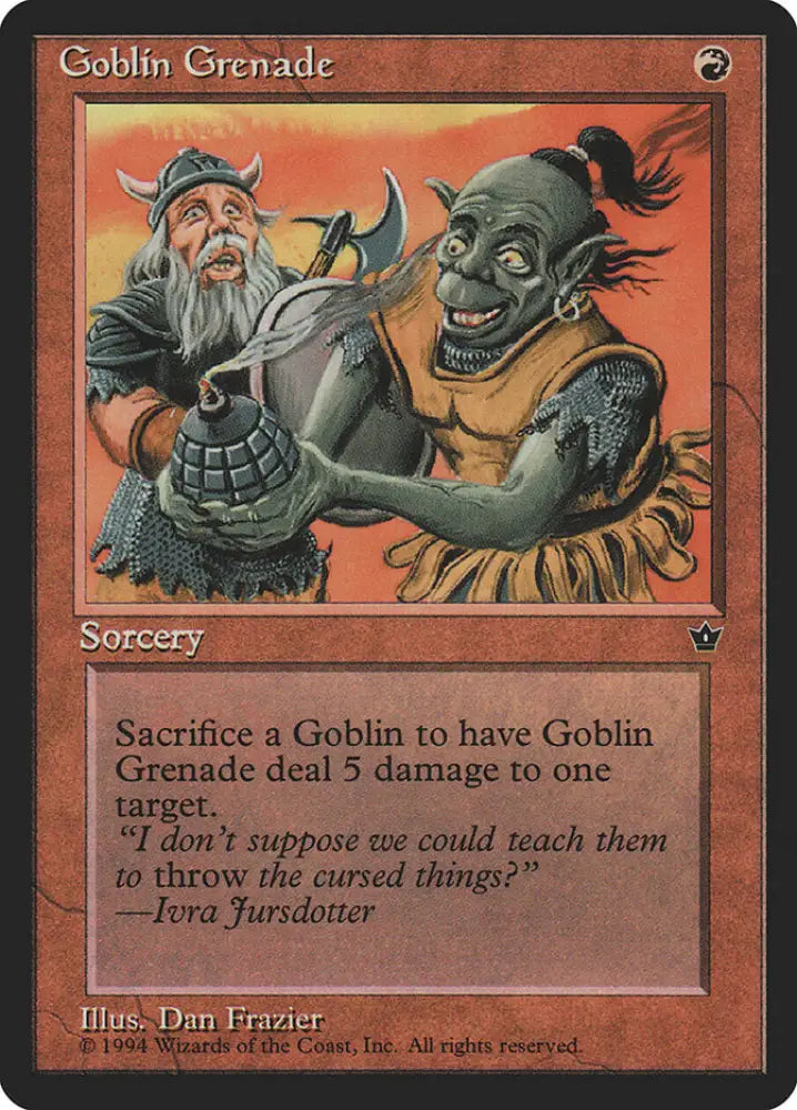 Goblin Grenade (Dan Frazier) [Fallen Empires] - MTG Single