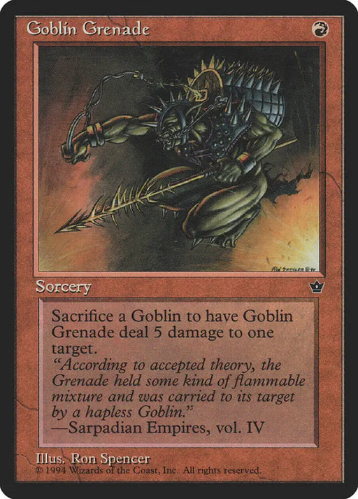 Goblin Grenade (Ron Spencer) [Fallen Empires] - MTG Single