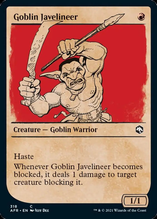 Goblin Javelineer (Showcase) [Dungeons & Dragons: Adventures in the Forgotten Realms] - MTG Single