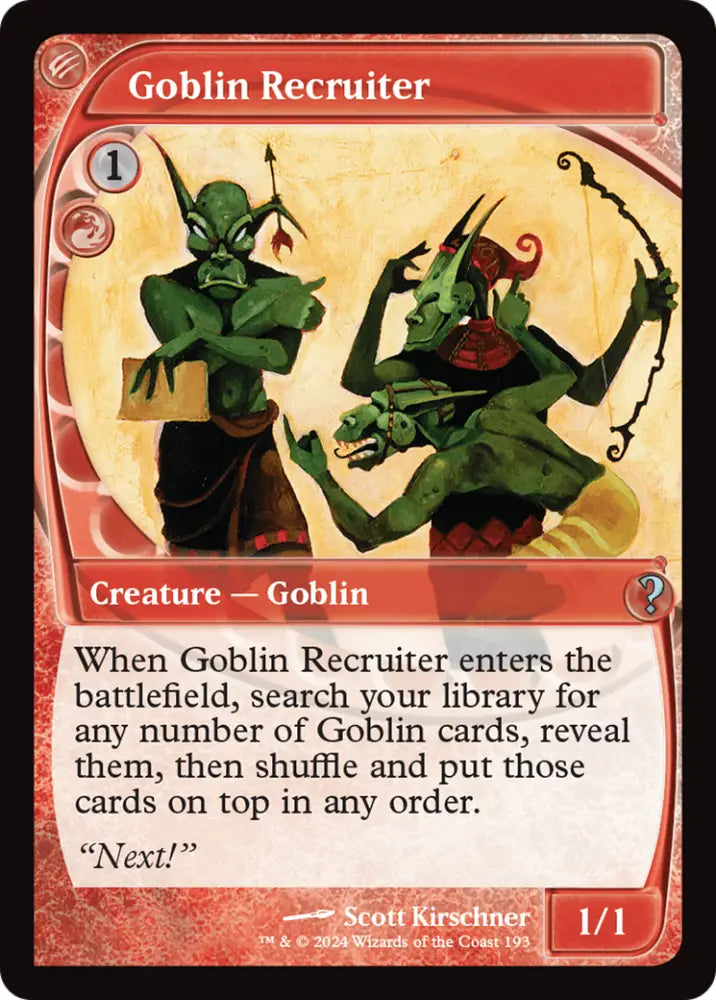 Goblin Recruiter (Future Sight) [Mystery Booster 2] - MTG Single