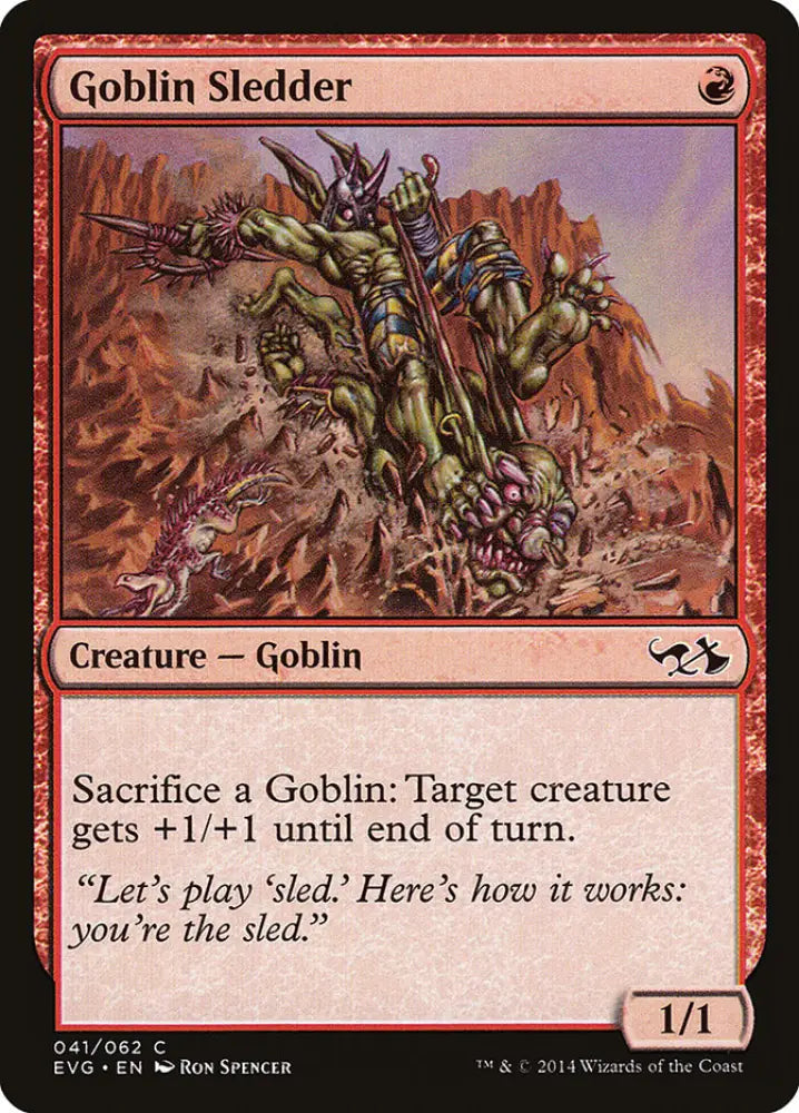 Goblin Sledder (Elves vs. Goblins) [Duel Decks Anthology] - MTG Single