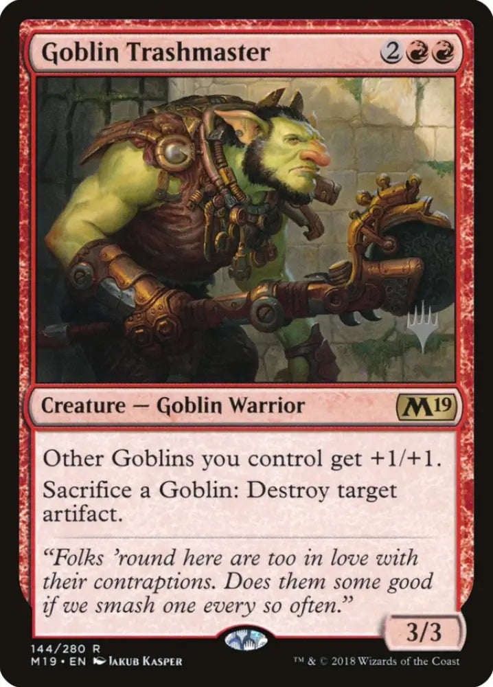 Goblin Trashmaster (Promo Pack) [Core Set 2019 Promos] - MTG Single