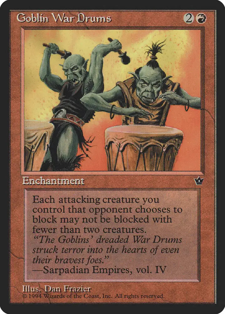 Goblin War Drums (Dan Frazier) [Fallen Empires] - MTG Single