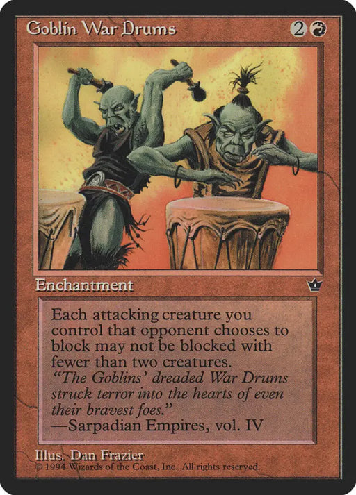 Goblin War Drums (Dan Frazier) [Fallen Empires] - MTG Single
