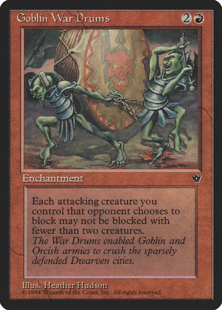 Goblin War Drums (Heather Hudson) [Fallen Empires] - MTG Single