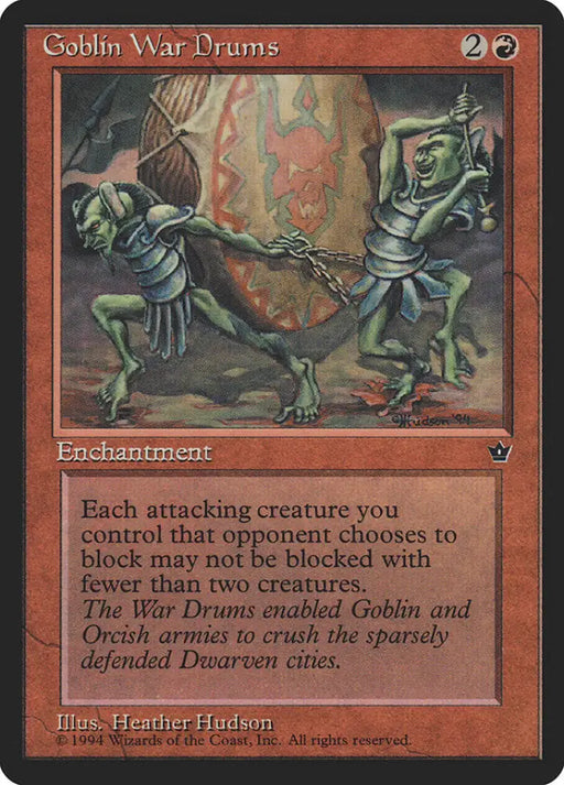Goblin War Drums (Heather Hudson) [Fallen Empires] - MTG Single