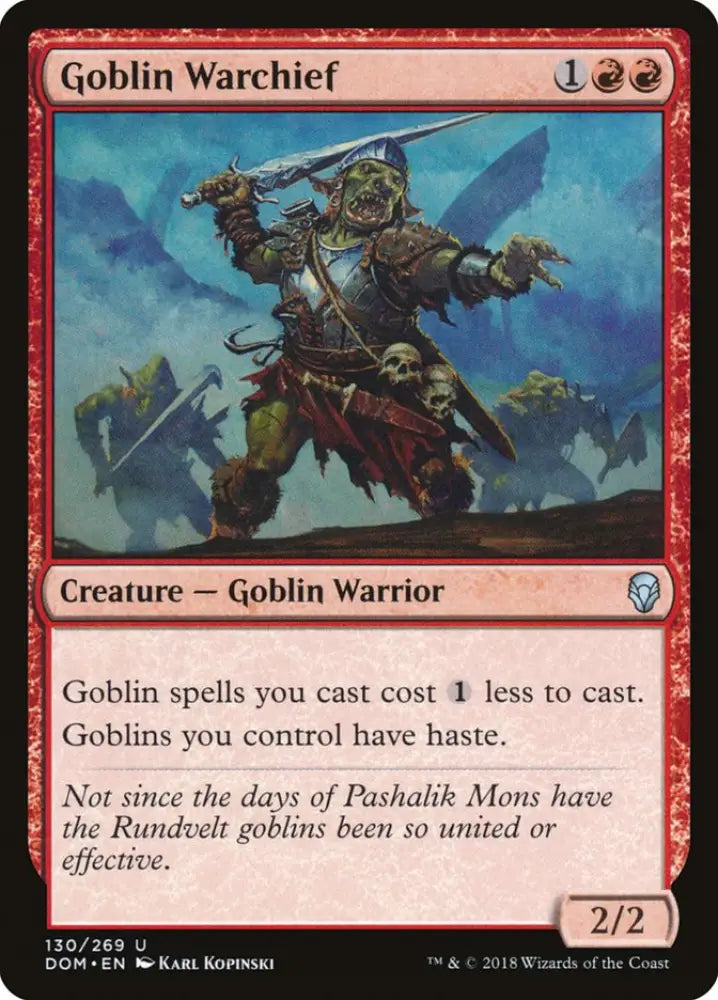 Goblin Warchief [Dominaria] - MTG Single