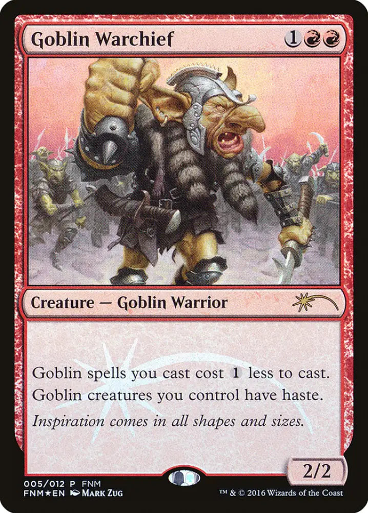 Goblin Warchief [Friday Night Magic 2016] - MTG Single