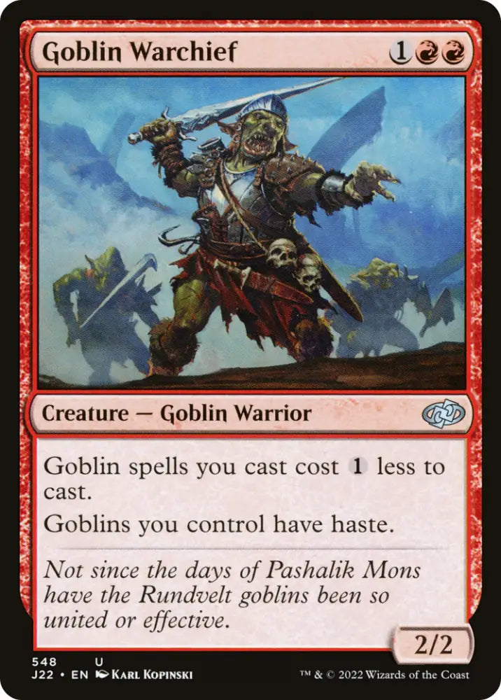 Goblin Warchief [Jumpstart 2022] - MTG Single