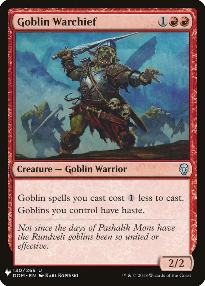 Goblin Warchief [The List] - MTG Single