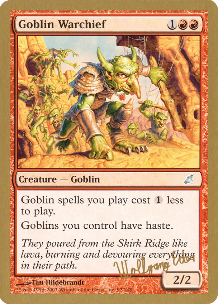 Goblin Warchief (Wolfgang Eder) [World Championship Decks 2003] - MTG Single