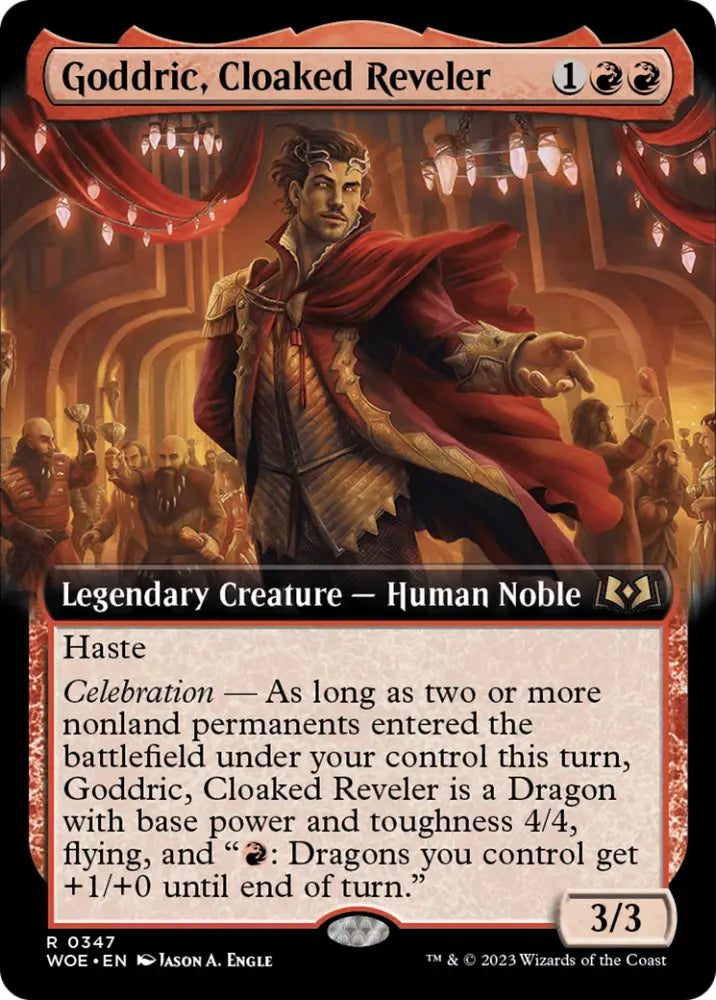 Goddric Cloaked Reveler (Extended Art) [Wilds of Eldraine] - MTG Single