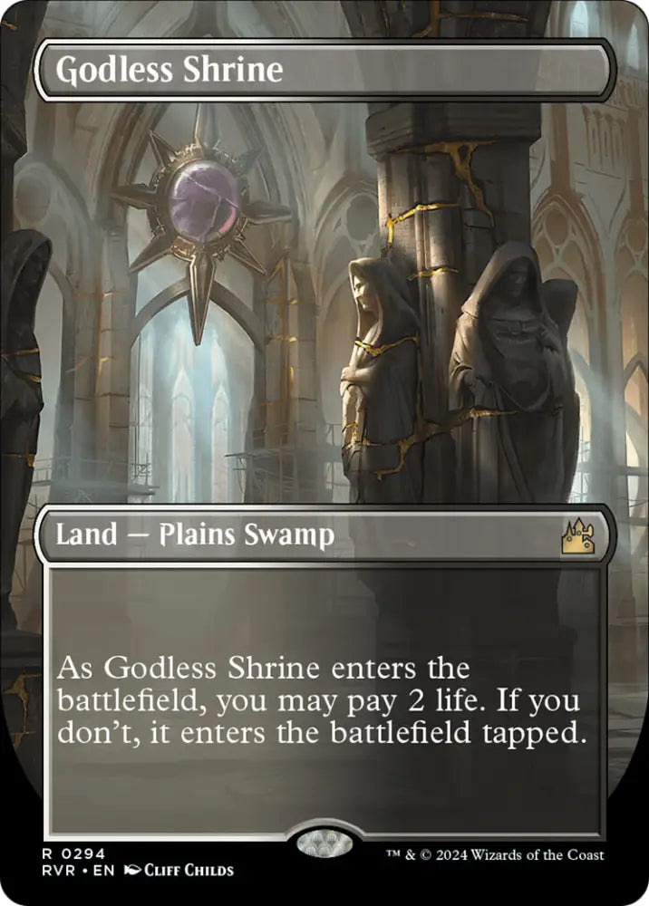 Godless Shrine (Borderless) [Ravnica Remastered] - MTG Single