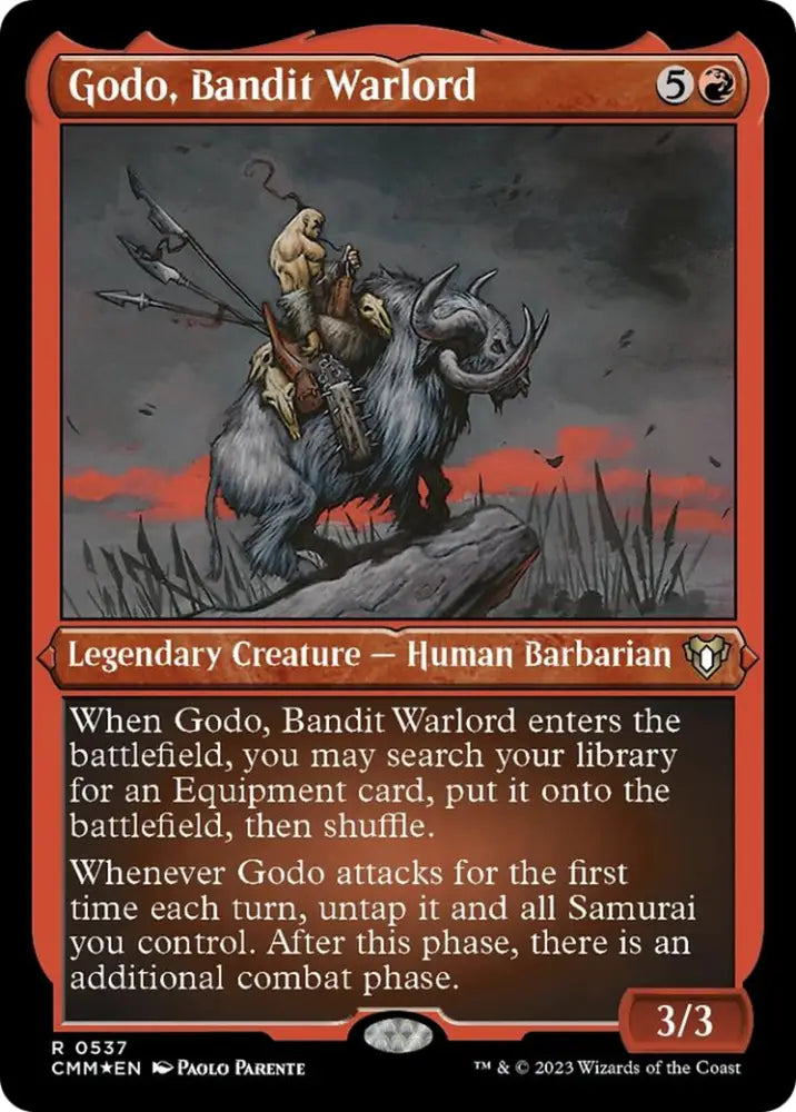 Godo Bandit Warlord (Foil Etched) [Commander Masters] - MTG Single