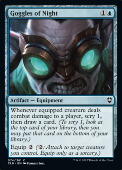 Goggles of Night [Commander Legends: Battle for Baldur’s Gate] - MTG Single