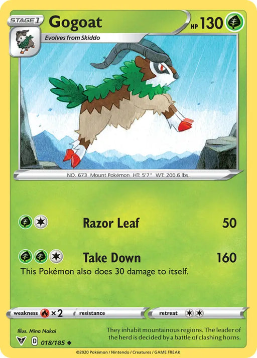 Gogoat (018/185) [Sword & Shield: Vivid Voltage] - Pokemon Single
