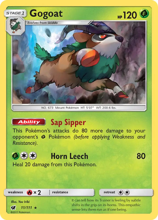 Gogoat (11/111) [Sun & Moon: Crimson Invasion] - Pokemon Single