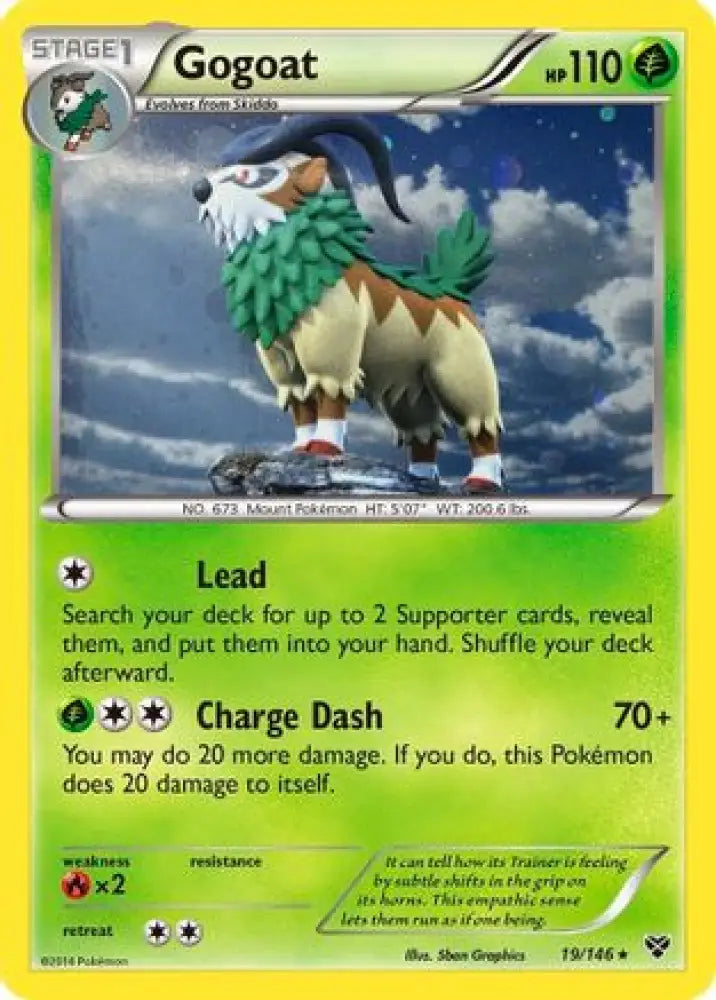 Gogoat (19/146) (Cosmos Holo) [XY: Base Set] - Pokemon Single