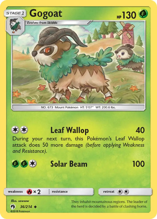 Gogoat (36/214) [Sun & Moon: Lost Thunder] - Pokemon Single
