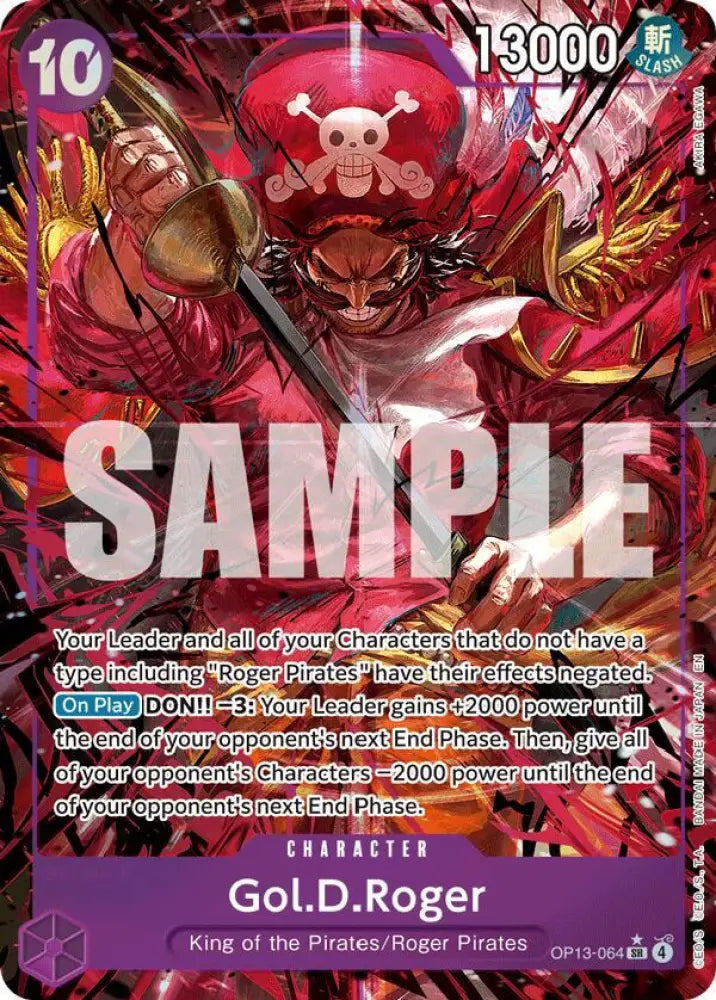 Gol.D.Roger (064) (Alternate Art) (OP13-064) [Carrying On His Will]