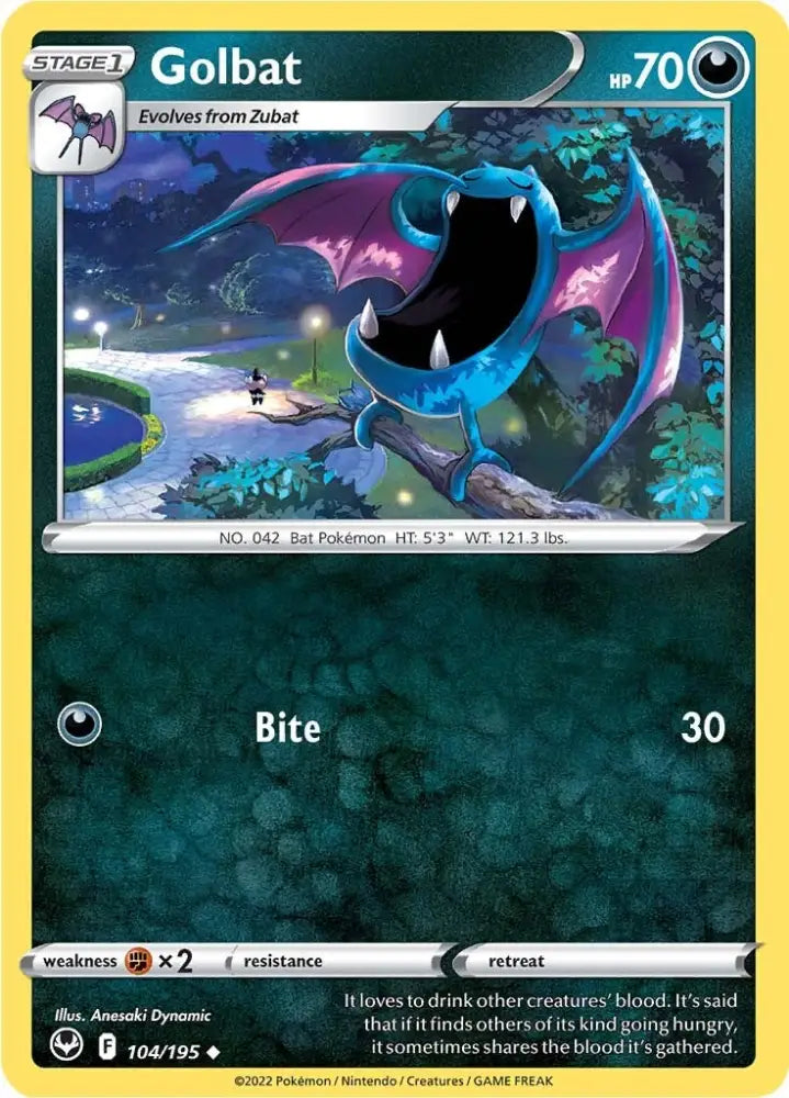 Golbat (104/195) [Sword & Shield: Silver Tempest] - Pokemon Single