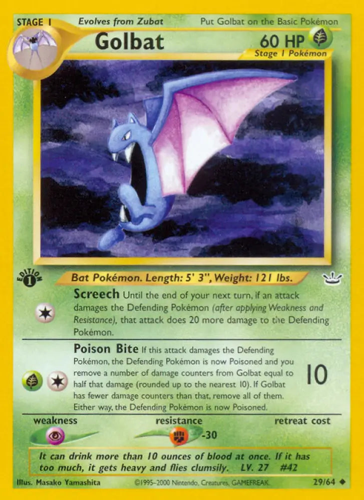 Golbat (29/64) [Neo Revelation 1st Edition] - Pokemon Single