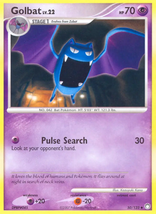 Golbat (50/123) [Diamond & Pearl: Mysterious Treasures] - Pokemon Single