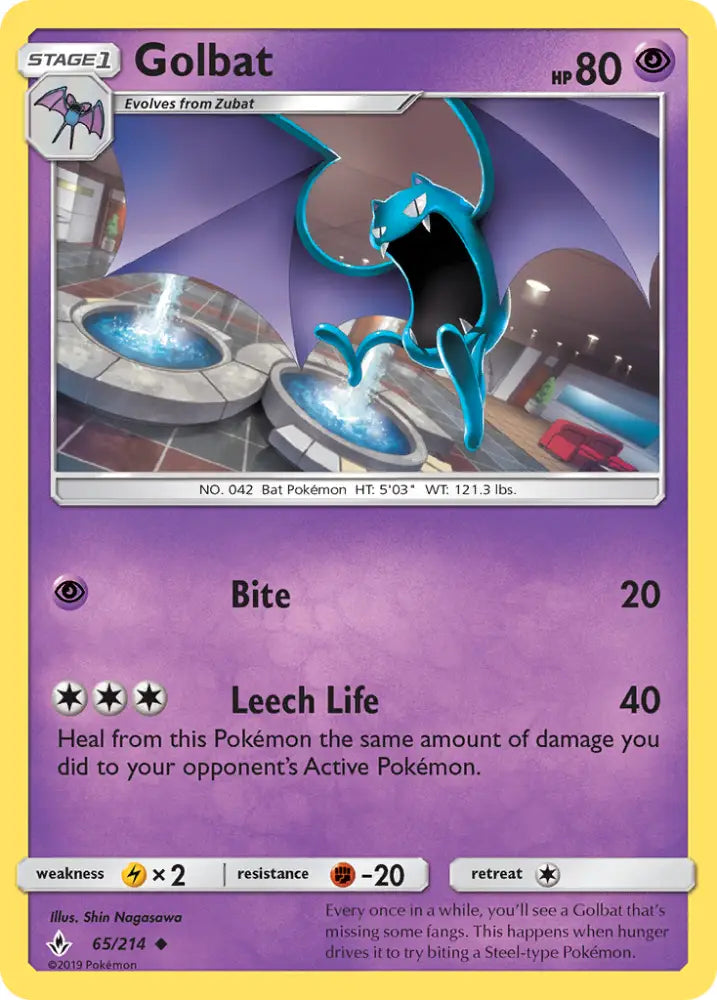 Golbat (65/214) [Sun & Moon: Unbroken Bonds] - Pokemon Single