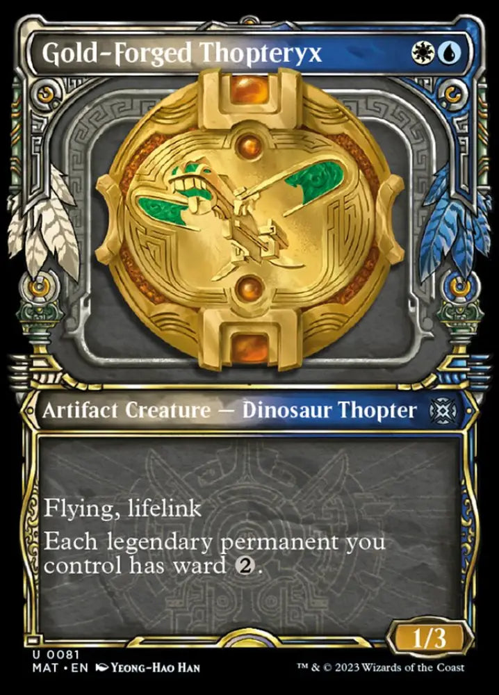 Gold-Forged Thopteryx (Showcase) [March of the Machine: The Aftermath] - MTG Single