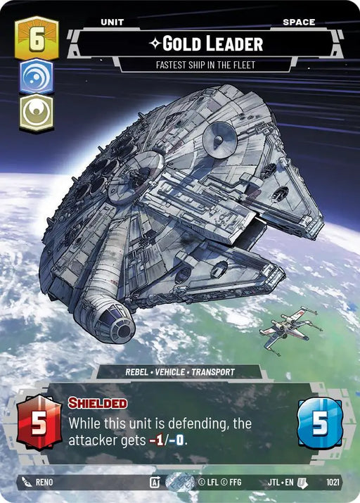 Gold Leader - Fastest Ship in the Fleet (Prestige) (1021) [Jump to Lightspeed] - Star Wars: Unlimited Single