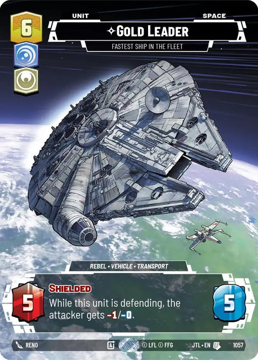 Gold Leader - Fastest Ship in the Fleet (Prestige Foil) (1057) [Jump to Lightspeed] - Star Wars: Unlimited Single