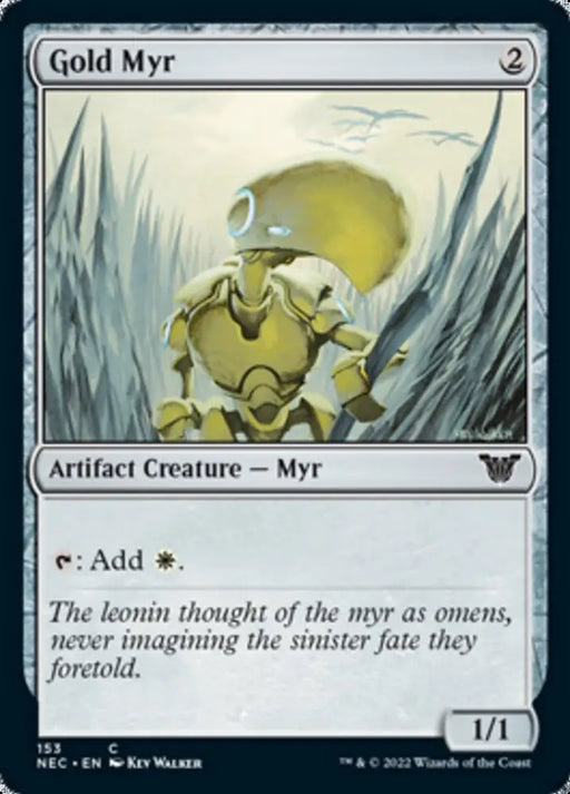 Gold Myr [Kamigawa: Neon Dynasty Commander] - MTG Single